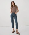 Pact Organic Stretch Twill Denim Slim Straight Pant In Slate Blue