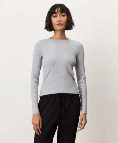 Pact Perfect Rib Layering Long Sleeve Made With Organic Cotton In Gray