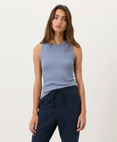 Pact Perfect Rib Layering Tank Made With Organic Cotton In Blue