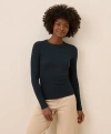 Pact Perfect Rib Long Sleeve Tee In Black