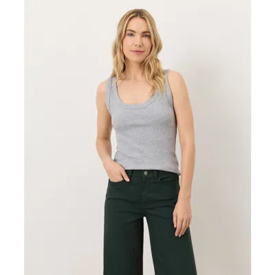 Pact Perfect Rib Scoop Neck Tank Made With Organic Cotton In Gray