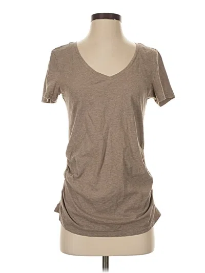 Pre-owned Pact Short Sleeve T-shirt In Brown