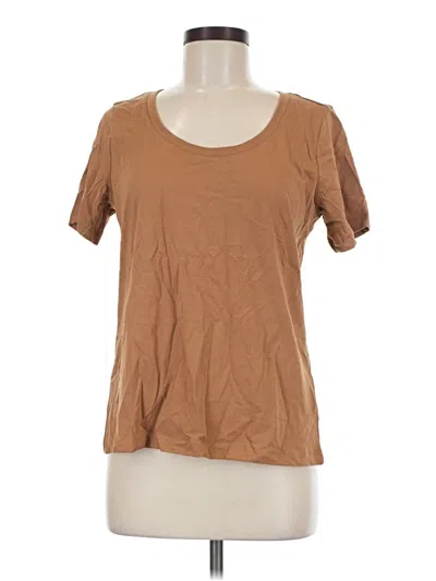 Pre-owned Pact Short Sleeve T-shirt In Brown