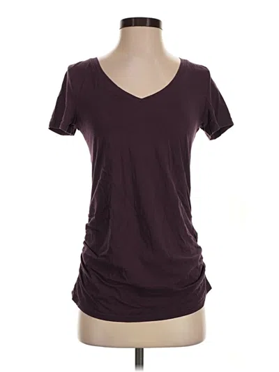 Pre-owned Pact Short Sleeve T-shirt In Burgundy