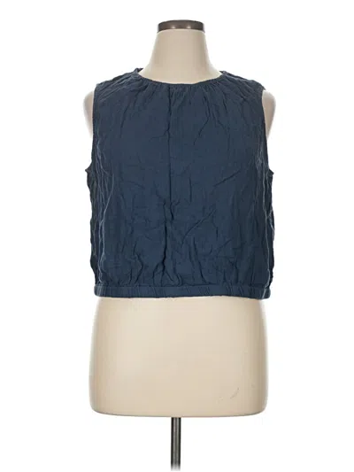 Pre-owned Pact Sleeveless Blouse In Blue