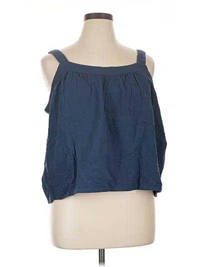Pre-owned Pact Sleeveless Blouse In Blue