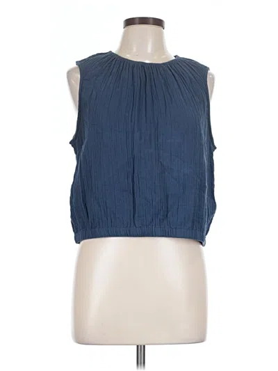 Pre-owned Pact Sleeveless Blouse In Blue