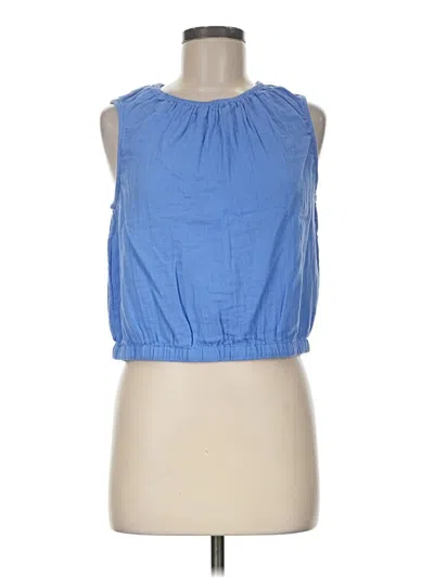 Pre-owned Pact Sleeveless Blouse In Blue