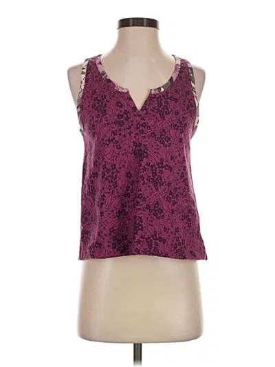 Pre-owned Pact Sleeveless Blouse In Burgundy
