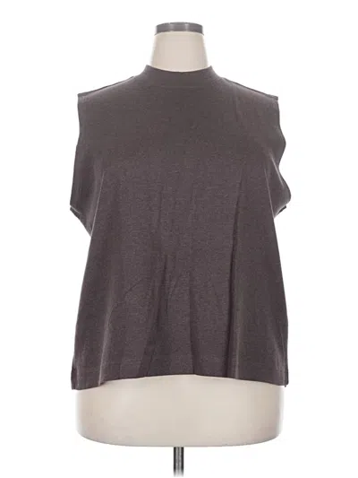 Pre-owned Pact Sleeveless T-shirt In Gray