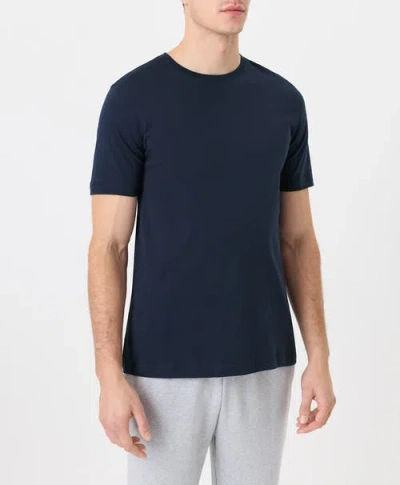 Pact Softspun Essential Crewneck Tee In Blue