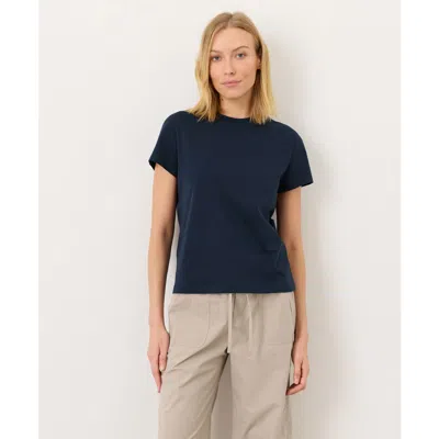 Pact Softspun Essential Crewneck Tee In Blue