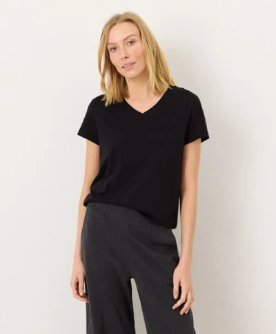 Pact Softspun Essential V-neck Tee In Black