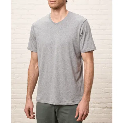 Pact Softspun Essential V-neck Tee In Gray