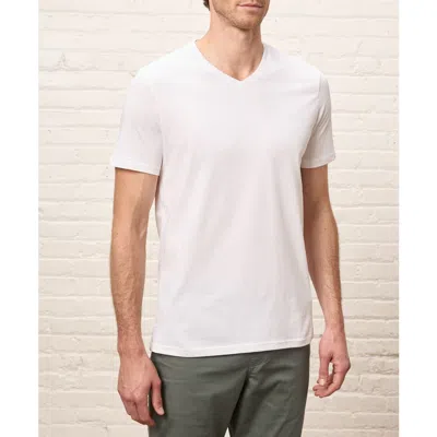 Pact Softspun Essential V-neck Tee In White