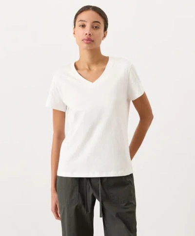 Pact Softspun Essential V-neck Tee In White