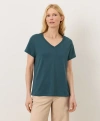 Pact Softspun Essential V-neck Tee In Blue