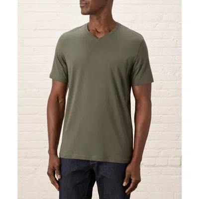 Pact Softspun Essential V-neck Tee In Dusted Green
