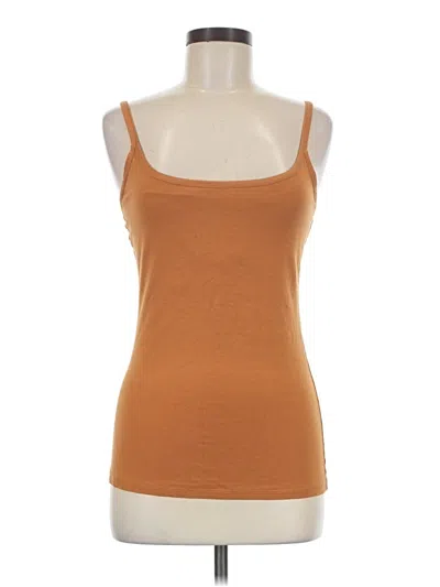Pre-owned Pact Tank Top Brown Strapless Neckline Tops