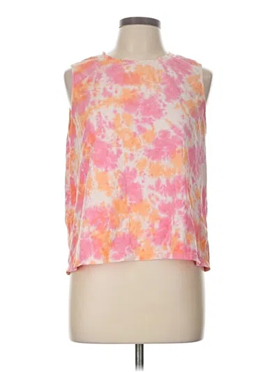 Pre-owned Pact Tank Top Pink Halter Neckline Tops