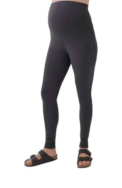 Pact Women's Maternity On The Go-to Leggings In Grey In Black
