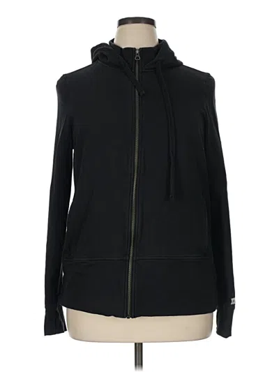 Pre-owned Pact Zip Up Hoodie In Black