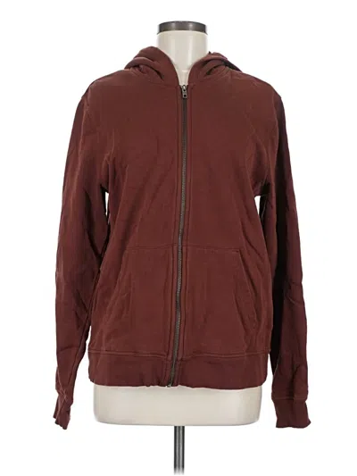 Pre-owned Pact Zip Up Hoodie In Brown