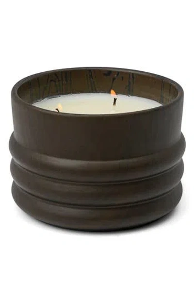 Paddywax 3-wick Ceramic Candle In Black