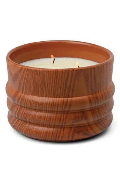 Paddywax 3-wick Ceramic Candle In Brown