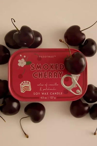 Paddywax Bistro Smoked Cherry Tin Candle In Red