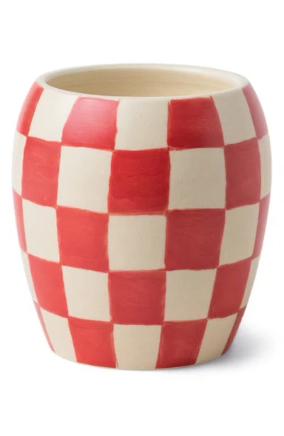 Paddywax Checkmate 11 Ounce Candle In Red