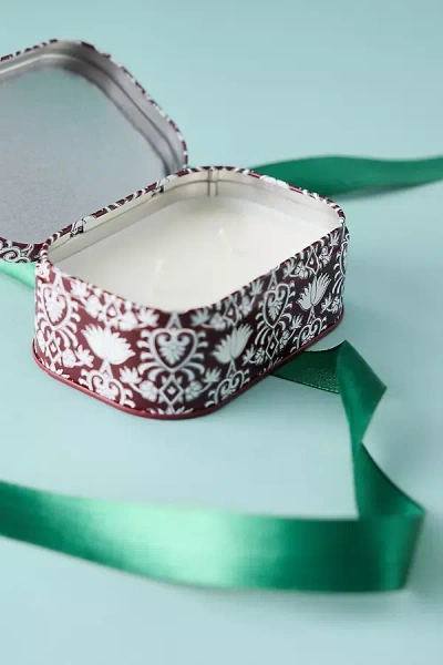 Paddywax Cherie French Linen & Orris Tin Candle In Red