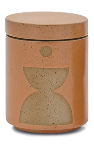 Paddywax Form Glazed Ceramic Scented Candle In Brown