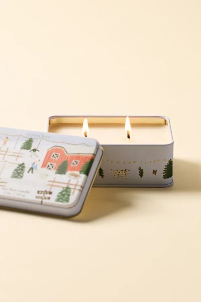 Paddywax Holiday Tin 5 oz Scented Candle In Persimmon Chestnut At Urban Outfitters In Multi