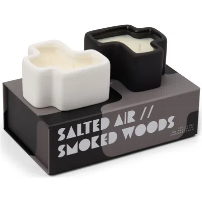Paddywax Jigsaw Set Of 2 Candles In Salted Air & Smoked Woods