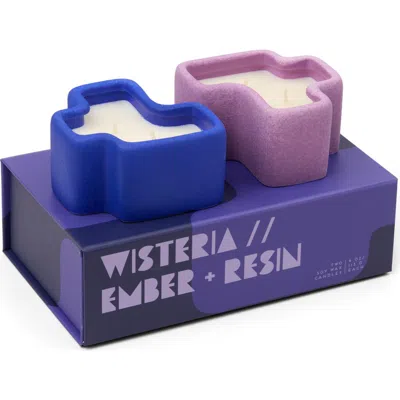 Paddywax Jigsaw Set Of 2 Candles In Wisteria & Ember