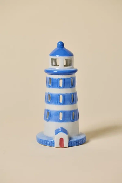 Paddywax Lighthouse Cone Incense & Tea Light Holder Set In Blue At Urban Outfitters