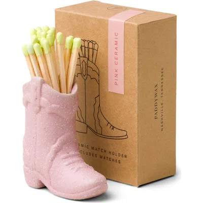 Paddywax Pink Boot Match Holder
