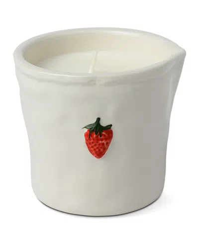Paddywax Strawberry Bistro Candle, 3.6" In Ivory