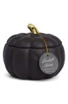 Paddywax Ten-ounce Ceramic Pumpkin Candle In Black