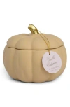 Paddywax Ten-ounce Ceramic Pumpkin Candle In Neutral