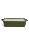 Paddywax Three-wick Soy Blend Ceramic Baking Dish Candle In Green