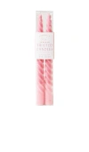 Paddywax Twisted Taper Candle In Pink