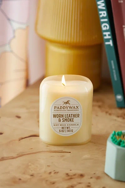 Paddywax Vista 12 oz Candle In Worn Leather/smoke At Urban Outfitters In Neutral