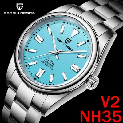 Pre-owned Pagani Design 2023  Automatic Men's Watch Stainless Steel Simple Mechanical Wrisw