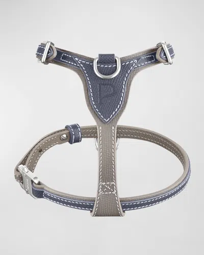 Pagerie Petite Leather Dog Harness In Blue