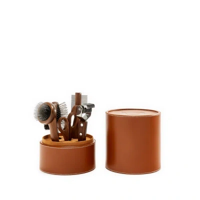 Pagerie Set Of Four The Pansange Pet Brushes In Brown