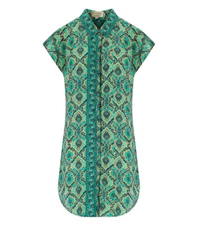 Pahiesa Formentera Green Shirt Dress