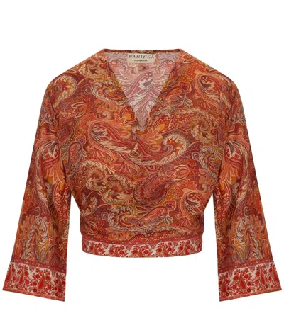 Pahiesa Formentera Rust Top In Multi