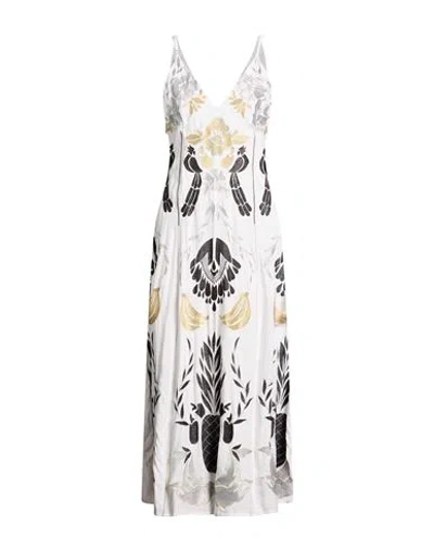 Pahiesa Formentera Woman Maxi Dress White Size S/m Rayon In Multi